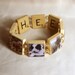 OLD ENGLISH SHEEPDOG Bracelet / Dog Lover Gift / Upcycled / Scrabble Jewelry