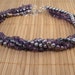 Amethyst and Purple Pearls Multi Strand Necklace -Amethyst Torsade