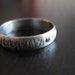 Hand ForgedTextured Black Flash Ring Recycled Silver