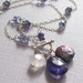 LAST ONE Distant Dream Necklace Iolite Moonstone and Peacock Pearl Toggle Front
