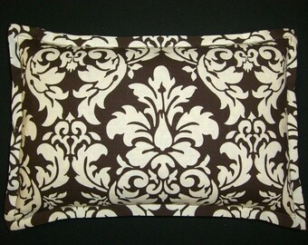 Corn Bags, Microwave Heating Pad, Heat and Cold Packs, Massage Spa Therapy, Relaxation Gift, Back Neck Pain Relief, Brown and White Damask