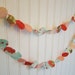 Fabric circle garland Bliss Pink Red Aqua Party Event Nursery Home Decor Decoration 6 feet