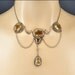 Edwardian Necklace Sterling Silver Citrine Pearl Antique 1900 Jewelry