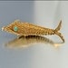 Art Deco Necklace Pendant Chinese Fish Turquoise Gold Vinaigrette Vintage 1930s Jewelry