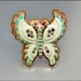 Art Deco Brooch Rhinestone Celluloid Brass Enamel Butterfly Large Vintage 1930s Jewelry