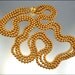 Art Deco Necklace Gold Brass Beaded Multi Chain Long Flapper Vintage 1930s Jewelry