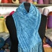 Handwoven chenille scarf smokey blue