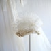 Vintage Veil Beaded Bridal Veil Antique White Veil Wedding Veil Fingertip Length 1940s Veil