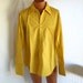 Vintage Shirt Men's Shirt Mustard Yellow Shirt Long Sleeve Shirt Retro Menswear