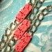 RESERVED FOR buckrac Vintage Floral Carved Faux Coral Necklace Belt