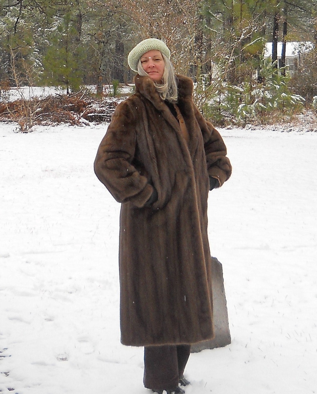 Vintage Fur Mink Coat Peter Duffy Full Length Mink Ladies Mink