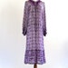 70s inDia CottoN PaisLey GauZe sHeeR Boho HiPpie FeStiVaL MaXi CafTan DreSs . XS . small . SM . medium . D043 .