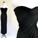 Evelyn Velvet Goth sweetHeart PleaTed Evening Maxi Cocktail Dress Gown . SM . medium . hanger .