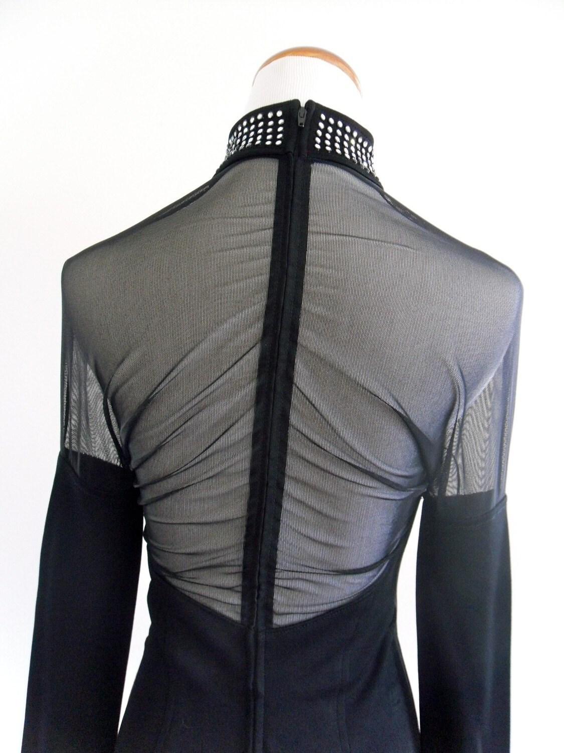 TadaShi RhineStone Studded MeSh BackLeSs BodyCon Bandage LBD
