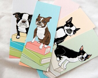 Boston Terrier Bookmarks - Eco-friendly Set of 5