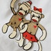 Sock Monkey Paper Dolls - Set of 2 on Eco-friendly Linen Paper