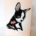 Custom Boston Terrier Tattoo Greeting Card