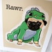 Dragon Pug - 7x9 Eco-friendly Print