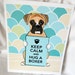 Keep Calm Boxer with Scaled Background - 8x10 Eco-friendly Print