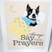 Praying Boston Terrier - 7x9 Eco-friendly Print