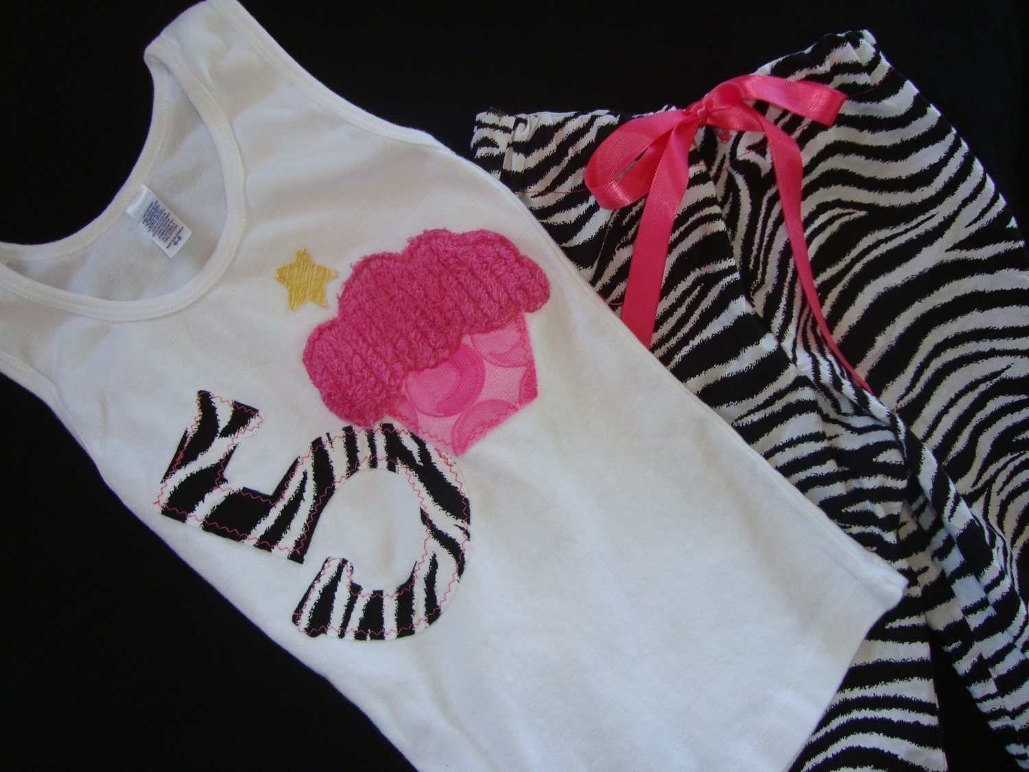 Birthday Outfit for Girls Slumber Party Pajamas Zebra Print