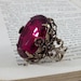The Rose of Avalon handmade aged brass filigree rose pink fantasy bridal prom fairytale statement cocktail ring