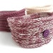 Knitted Cord Bracelets -Set of three in Bordeaux Pink Shades - On sale