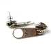 Silver zipper long stud earring