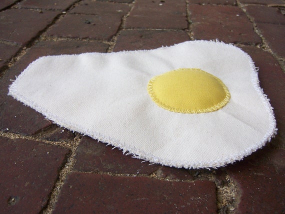 fried egg soft toy