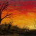 Needle Felted Wool Painting - Sunset