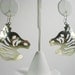 Vintage Sterling Silver Earrings Safari Zebra Animal African Pierced
