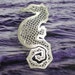 Vintage Sea Horse Brooch Nautical Pin