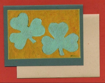 Shamrocks - St Patricks Day Note Card