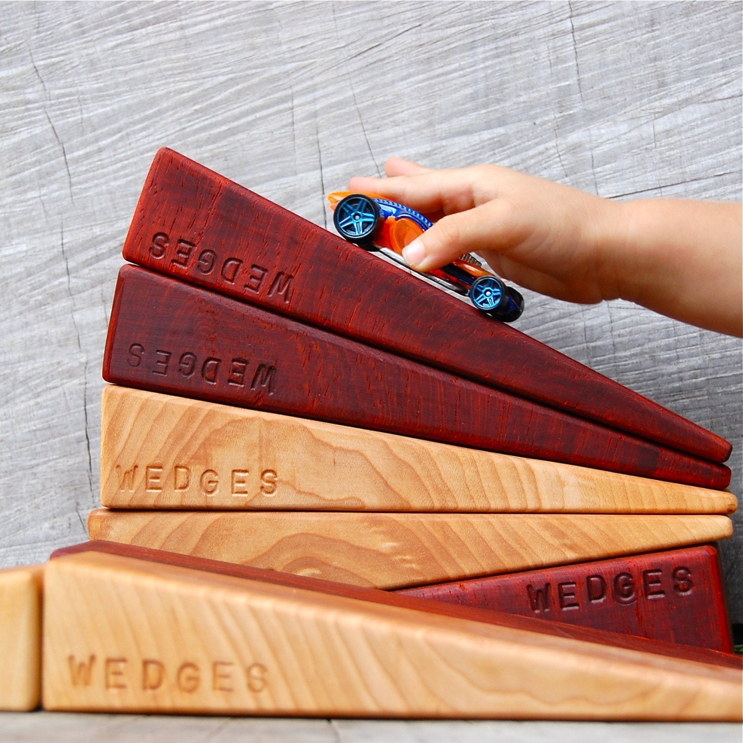 Natural Organic Hardwood Ramp Blocks 'Wedges'