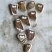 RESERVED - Brown Beach Pottery Collection of Ten - Tiny Owls