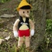 PDF - Pinocchio 15.5 inches amigurumi doll crochet pattern