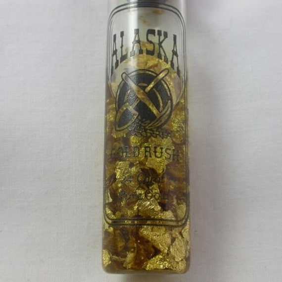 Items similar to Gold in a Bottle Alaska Gold Rush 24 Carat Pure Gold
