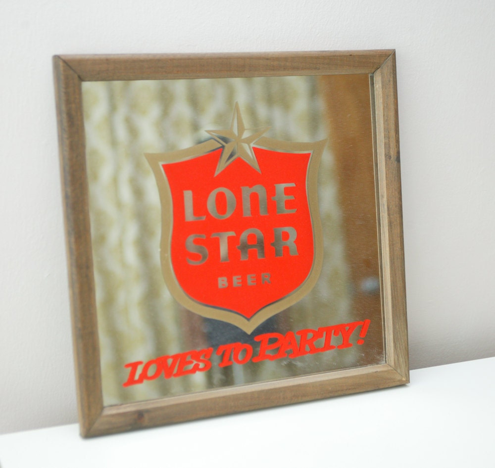 Lone Star Beer mirror by johnnyvintage on Etsy