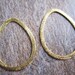 Brushed Vermeil Earring or Necklace Components