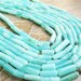 Peruvian Blue Opal Tube Shape FULL STRAND