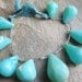 Peruvian Blue Opal Large Smooth Teardrops