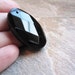 Onyx Faceted Oval Pendant or Focal