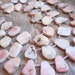 Pink Peruvian Opal Smooth Freeform Drops