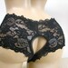 Not for the Shy Sexy Crotchless Lace Boy Shorts Panties Sizes S M L XL See my matching Fingerless Gloves