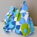 Everyday bag ,Shoulder Bag,Diaper bag, Turquoise,Blue, Green, Adjustable strap, Canvas...FLOWERS...