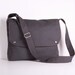 Grey Messenger Bag, Men Canvas Messenger Bag, Laptop Bag Grey canvas with Red lining...CITY