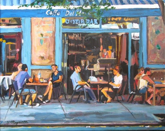 Cafe Art New York Art West Village Cafe Fine Art Print Caffe