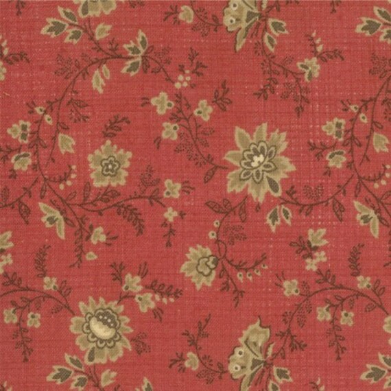 RURAL JARDIN FABRIC FROM FRENCH GENERAL ASTERE IN ROUGE