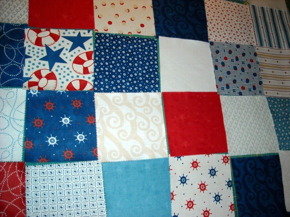 NAUTICAL AND NICE FABRIC CHARM SQUARES 42 FABRIC PRECUT