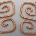 Copper Wire Earrings, Mayan Square Style.ONSALE.